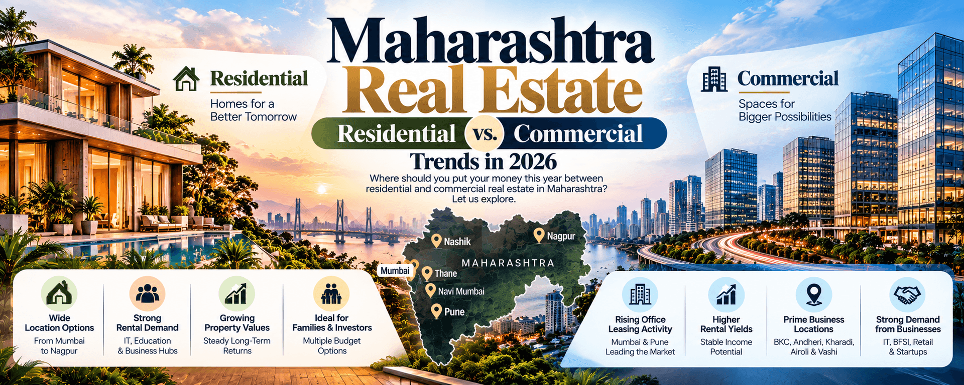 Residential vs. Commercial Real Estate in Maharashtra 